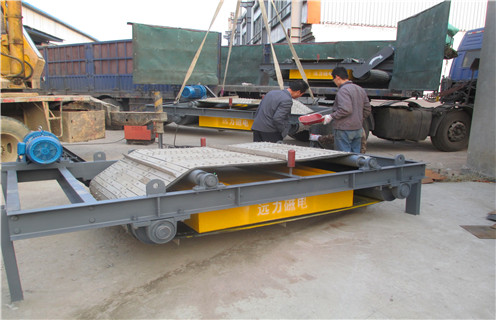 RCYD-8輸送帶懸掛超強磁自卸式木材廠(chǎng)鋸沫自動(dòng)卸鐵永磁除鐵器